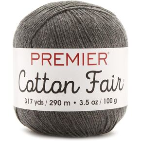 Premier Yarns Cotton Fair Solid Yarn, Slate Grey