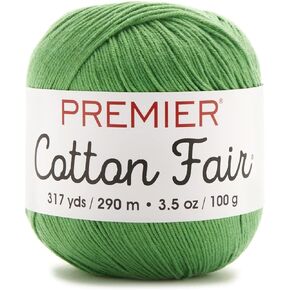 Premier Yarns Cotton Fair Solid Yarn-Leaf Green