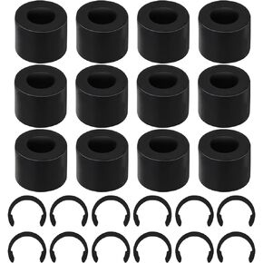 12pcs Rubber Roller Resolution for Cricut Maker, 12pcs Rubber Roller Replacement, Effectively Keep Rubber from Moving Retaining Clip Rings Compatible with Cricut Maker