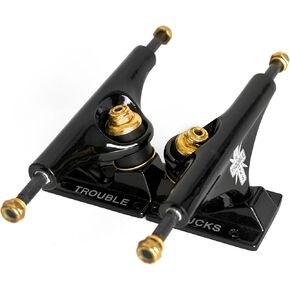 شاحنة تزلج مجوفة من Trouble Trucks - شماعة 139 مم، محور 8.25 بوصة - أسود/أسود - مجموعة من 2 (T16) in Kuwait