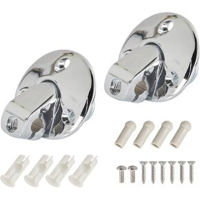 labwork 14 Pieces Kit Chrome with Screws Bushing Tips Coupe Sun Visor Support Brackets Replacement for 1967-1969 Camaro Firebird