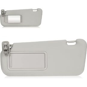 Left Driver Side Sun Visor Without Light for Mazda 3 2010 2011 2012 2013 Gray Visor Assembly, Replacement BBM2-69-320C-75, BBM3-69-320C-75