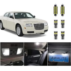 AWALITED 12pcs Interior LED Lights Kit Ultra Bright Map Dome LED Replacement Bulbs for 2005-2010 Chrysler 300 all Cab Sizes