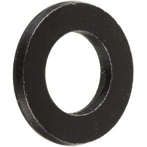 Small Parts 18-8 Stainless Steel Flat Washer, Black Oxide Finish, Meets DIN 125, M5 Hole Size, 5.3mm ID, 10mm OD, 1mm Nominal Thickness (Pack of 100)