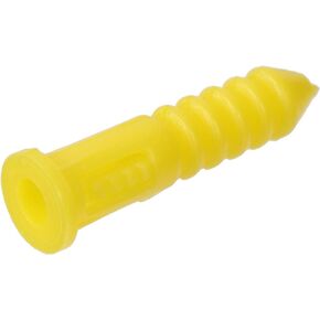 Hillman 370326 Ribbed Plastic Anchor, 4-6-8 X 7/8-Inch, Yellow, 100-Pack