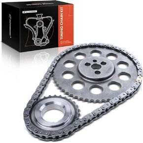 A-Premium Engine Timing Chain Kit W/Sprocket [fits OHV, 6Cyl 4.3L] Compatible with Chevrolet Express 1500 2500, Silverado 150, S10, P30, Blazer & GMC Jimmy, Savana Sierra 1500, Sonoma & Olds Bravada