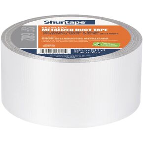 شريط لاصق من القماش المعدني غير المطبوع من Shurtape SF 682 ShurFLEX، 48 مم × 55 متر، فضي، 1 لفة (146956)