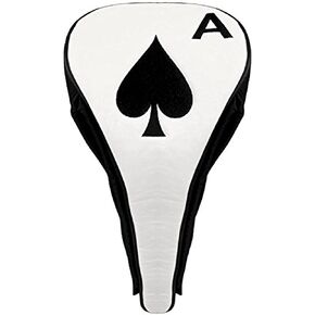 Golf Magnetic Ace of Spades Driver Head Cover - Premium Style and Protection - Black/White - Fits 460cc Drivers - Amazon Golf Accessories
