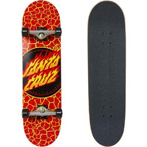 Santa Cruz Skateboards Complete Flame Dot Red 8.25" x 31.5" Assembled