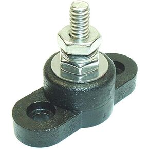 Fastronix 1/2" Single Stud Stainless Steel Junction Block Black
