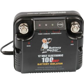 WirthCo 20090 Battery Doctor 75 Amp/100 Amp Battery Isolator , Black