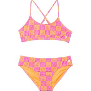 Hurley Girls' Two-Piece Triangle Bikini Swim Set (Big Kid)