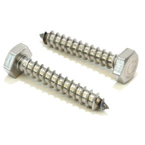 Bolt Dropper 1/4" x 4" Hex Head Lag Bolt Screws, (25 Pack), 304 (18-8) Steel Coach Bolts/Large Screws for Wood with Plain Finish, Concrete Screws