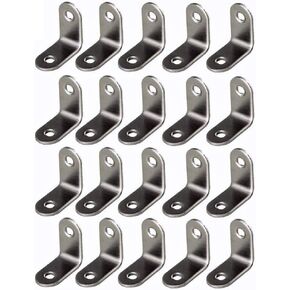 1/2" x 1/2" x 3/8" Corner Brace with Screws - 20 Pack