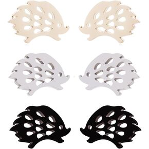 3 Pairs Lovely Small Hedgehog Stud Earrings for Women Teen Girls Personalized Tiny Cute Stainless Steel Hollow Pet Animal Post Earrings Birthday Gifts for Daughter Niece
