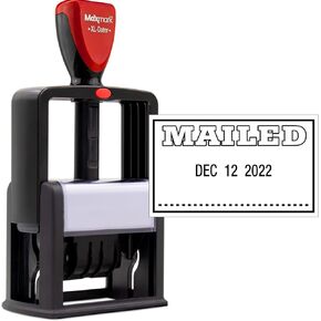 ZIGEL Heavy Duty Style Self Inking Date Stamp with Approved - Style C - Black Ink