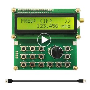 Upgraded MAX2870 Rf Signal Generator Source 23~6000Mhz High Precision Frequency 2.8 inch Touching Screen Single Point Sweep Mode Data Cable SMA Female Counter-Control