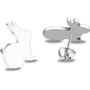 Rabbit Stud Earrings Easter Bunny Rabbit Earrings Animal Jewelry Rabbit lovers Gift Easter Gift Bunny Gift Birthday Friendship Gift