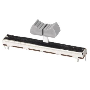 uxcell Fader Variable Resistors Mixer 75mm Straight Slide Potentiometer B10K Ohm Grey Black Knobs 2pcs