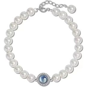 White Freshwater Pearl Bracelets for Women Sapphire Bead With White Pearl Bracelet with Adjustable Clasp in Saudi Arabia