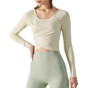 Women's Yoga Long Sleeves and Chest Pads Slim fit Slimming Waist Sports top Pilates Fitness Shirt