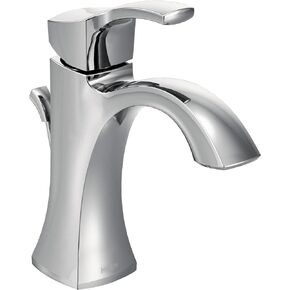 Moen Voss Brushed Nickel One-Handle Single-Hole High-Arc Bathroom Faucet with Drain Assembly, 6903BN