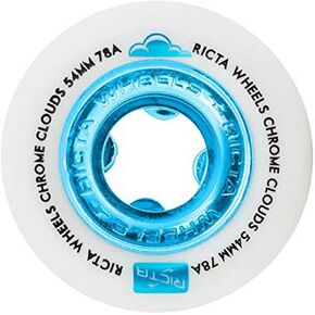 Ricta Soft Cruiser Skateboard Wheels 54mm Chrome Clouds 78A Blue