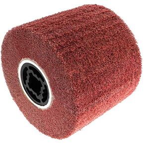 Non Woven Wire Abrasive Drawing Polishing Burnishing Wheel Flap Brush for Surface Treatment Stainless Steel, Aluminum, Copper,Metal 120x100x19mm (240 Grit)