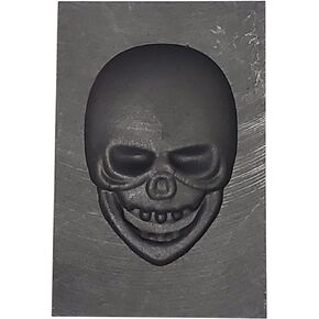 Skull Head Graphite Casting Ingot Mold Metal Refining Scrap Gold Silver Skull Head Graphite Mold