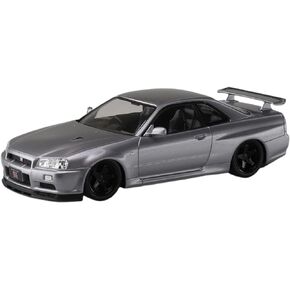 Aoshima Nissan R34 Skyline GTR Custom Wheel (Athlete Silver) 1:32 Scale Model Kit