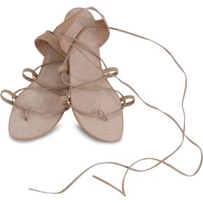 Danshuz Womens Strap-Thong Dance Sandals Style 6243, Tan, Size 8