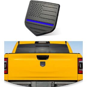 for for Ram Tailgate Emblem American Flag Badge Emblem Compatible with 2009-2018 Ram 1500, 2500, 3500 2009-2018 (Blue line)