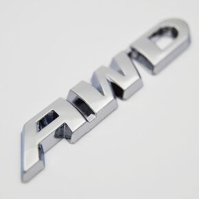 Chrome Metal 3D 4WD Emblem Badge with Pre-Adhesive for Toyota Subaru Ford Jeep Tuson 4Runner Tacoma Land Cruiser FJ Cruiser F150 Ram 1500 Escape Explorer Silverado Sierra Suburban Tahoe Yukon