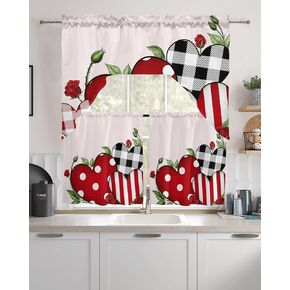 Ocean Light-House Swag Valance Kitchen Curtains, Rod Pocket Valance Curtain Panels for Bedroom Living Room Bathroom Cafe Windows, Retro Nautical Sailboat Seagull Shell 56''x36''