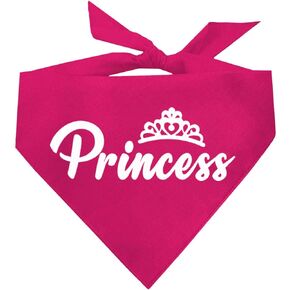 Princess Dog Bandana (29 Hot Pink, X-Small)