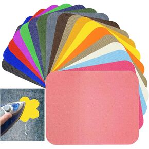 Iron on Repair Patch, 18PCS Multi-Color Fabric Patches Iron on for Clothing Repair,Strongest Glue Clothing Repair Decorating Kit Size 3.7" by 4.9"(9.8 cm x 12.8 cm)