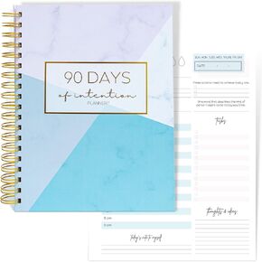 Pland Studio All-In-One 90 Day Goal Planner, Guided Journal with Prompts, Daily Journal Notebook and Hourly Planner! Fitness, Self Care Wellness, Productivity Diary, Mental Health, Gratitude Journal,