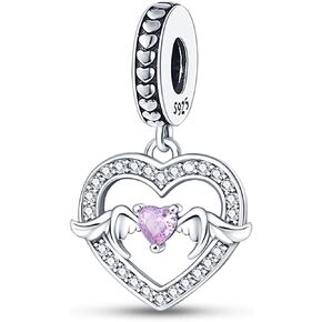 Hapour 925 Sterling Silver Dangle Pendants Charms Beads Compatible Fit for Bracelets Necklace Birthday Mother's Day Jewelry Gift for Women Girls
