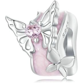 Spacer Charm 925 Sterling Silver Clip Stopper Charm Butterfly Star Daisy Charm for Pandora Charm Bracelet
