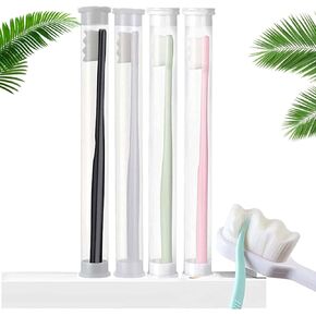 4Packs BREVI Toothbursh, BREVI Nordic-Inspired Premium Nano Toothbrush,Wave Bristle, BREVI Toothbrush Nano, Ultra-fine Soft Toothbrush with 20000 Soft Bristles,for Sensitive Gums and Teeth