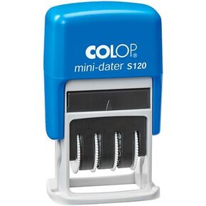 COLOP Self-Inking S Model Line Dater, Non-toxic and Water Based Ink, Adjustable Date Stamp (S-120/WD Message Dater, 5/32")