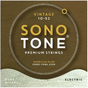 Vintage, 10-46, Light, Electric Guitar Strings, Pure Nickel Wrap, Hand-Wound, Hex Core, Pure, Warm, Authentic Tone, American Made