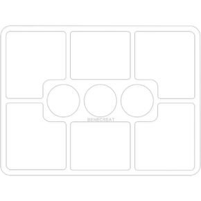 BENECREAT 9 Pocket Acrylic Valet Tray Router Templates for Woodworking 15×11.2×0.2inch Clear Router Inlay Template Rectangle Acrylic Router Jig DIY Wood Craft Tools Tracing Guide
