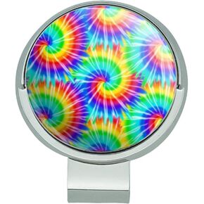 GRAPHICS & MORE Tie Dye Pattern Golf Hat Clip with Magnetic Ball Marker