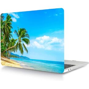 Hard Case Compatible with New MacBook Air 13 Inch Case 2020 2019 2018 Release Model A2337 M1 A2179 A1932 with Retina Display and Touch ID, Matt Plastic Hard Shell Case Cover - Beach Tree