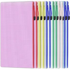 24 قطعة من الحقيبة الشبكية بسحاب، أكياس بسحاب مقاومة للماء، حقائب بسحاب بحجم A4، أكياس ملفات بسحاب، حقيبة مستندات لتنظيم التخزين، مستلزمات المكتب المنزلية، 6 ألوان (24 قطعة) in Kuwait