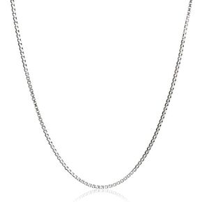 925 Sterling Silver Designer Chain 0.8MM Delicate Italian Box Chain - Super Thin & Strong Lovely Necklaces