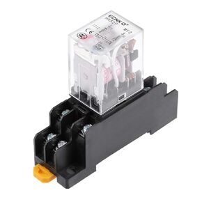 uxcell Electromagnetic Power Relay, HH52P AC 110V Coil DPDT 8 Pins Electromagnetic Power Relay Red LED with Socket