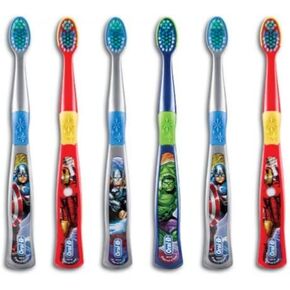 Oral-B Kids Spider Man Toothbrush for Little Children Ages 3+ Years Old, Extra Soft, Pack of 6
