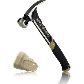 Spec Ops Tools Nailing Hammer, 16 Oz, Rip Claw, Smooth Face, Shock-Absorbing Grip, 3% Donated to Veterans
